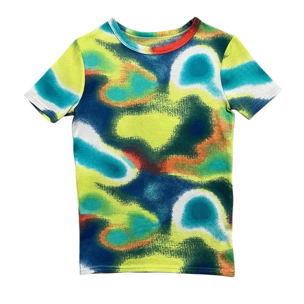 Cat & Jack 8Y Colorful Splatter Print Pajamas Set